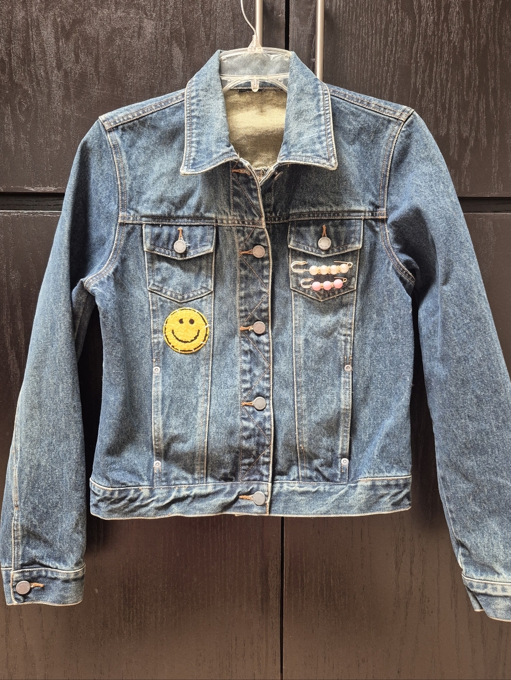 Jean Jacket Size Small Smiley